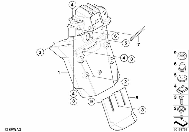 46627685913 - Frame and Mounting Parts: License Plate Holder -  for BMW-Motorrad Image