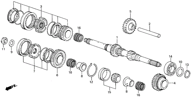 MT Mainshaft for 1988 Acura Integra #0