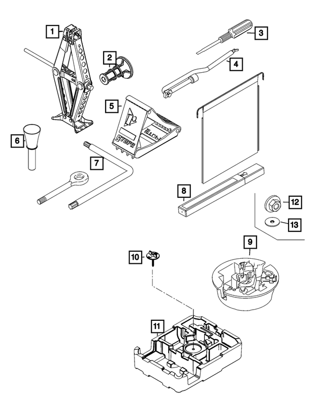 68464056AA - Wheels: Scissors Jack for Mopar Image