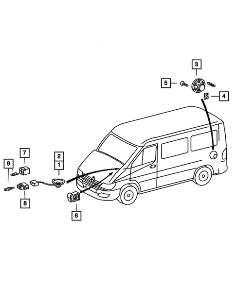 Radio, Antenna, and Speakers for 2003 Dodge Sprinter 2500 #0