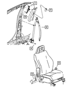 YD81HDAAF - Restraints: B Pillar Molding, Left for Mopar Image