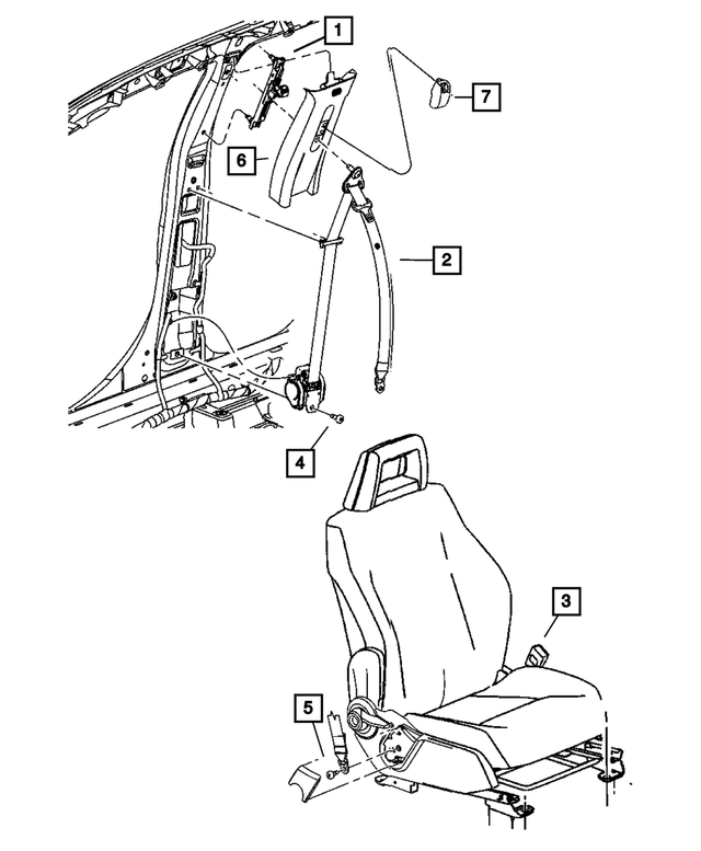 YD81HDAAF - Restraints: B Pillar Molding, Left for Mopar Image