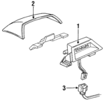16508976 - Electrical: High Mount Lamp for Oldsmobile: Cutlass Supreme | Pontiac: Grand Prix Image