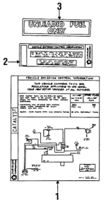 5283648 - Body: Emission Label for Dodge: D150, D250, D350, Dakota, W150, W250, W350 Image