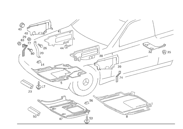 1245242630 - Chassis Sheet Metal: Trim for Mercedes-Benz Image image