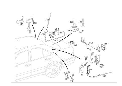 Antenna for 1998 Mercedes-Benz E430 #1