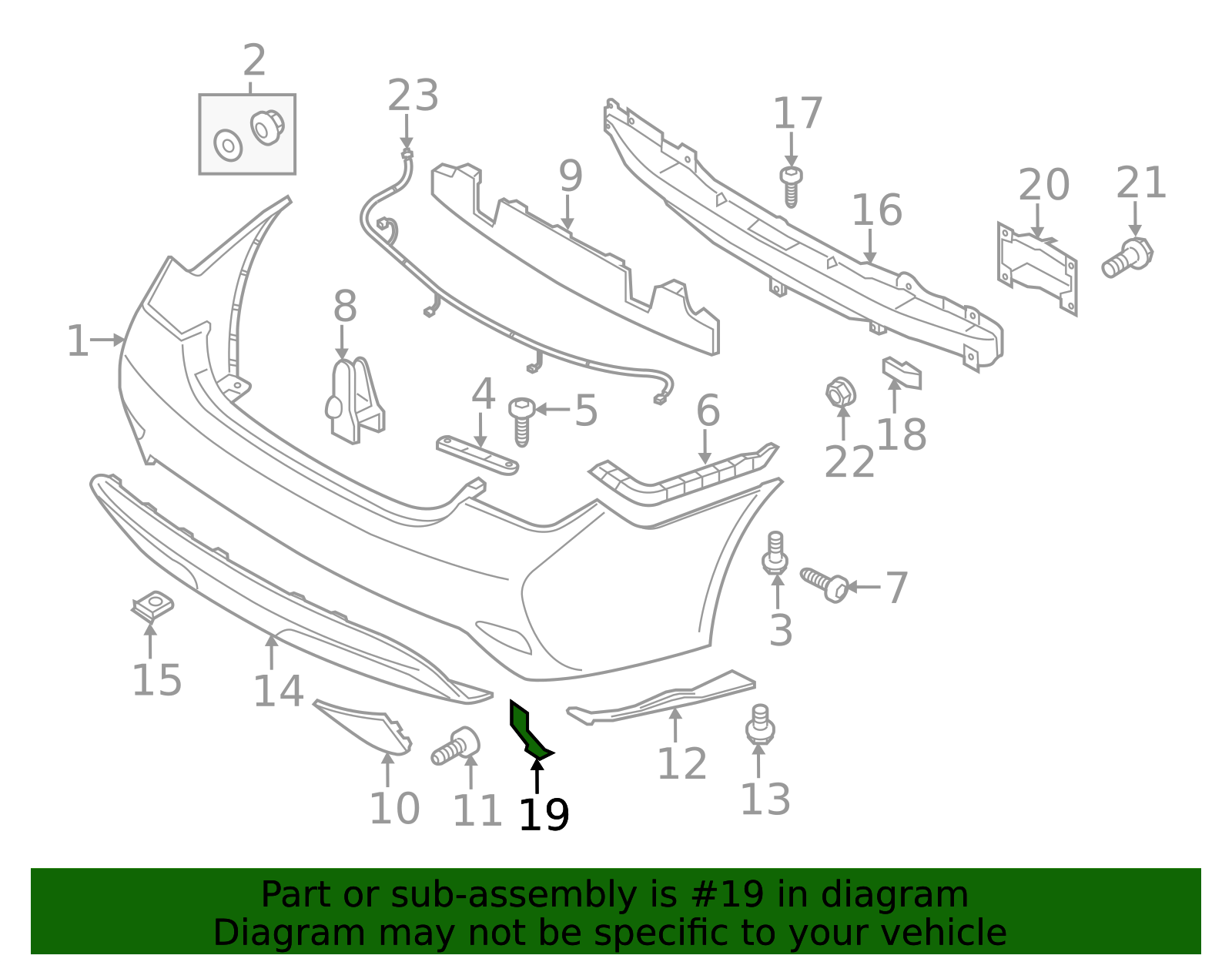 2014 Hyundai Sonata Impact Bar Lower Bracket 86636-3Q500 | QuirkParts