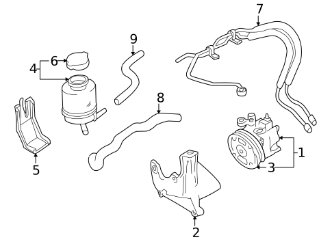 Pump & Hoses for 2004 Subaru Impreza #0