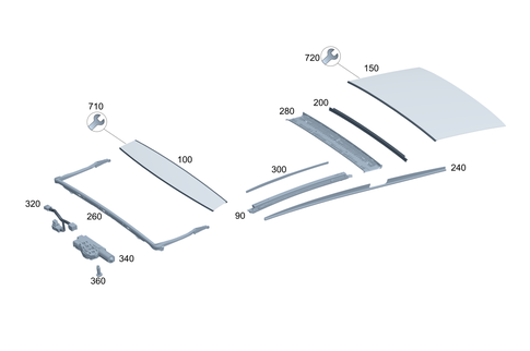 Panoramic Sunroof for 2024 Mercedes-Benz EQE AMG SUV #0