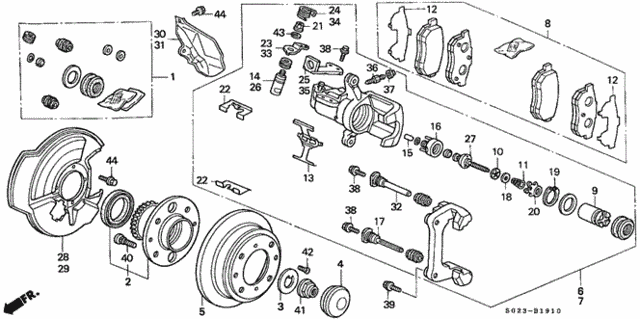 Rear Brake (Disk) for 2000 Honda Civic #0