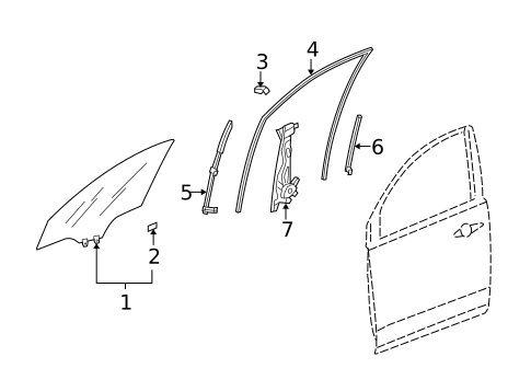 Front Door for 2008 Acura MDX #1