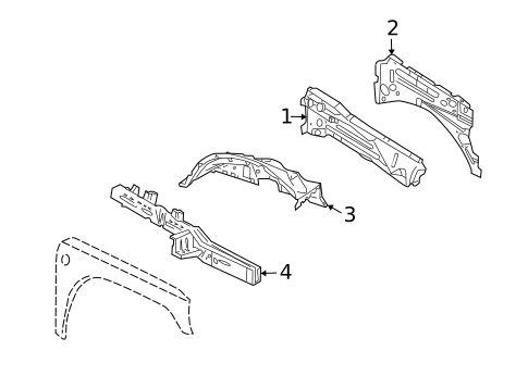 Structural Components & Rails for 2003 Jeep Liberty #0