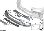 51117999959 - : Insert For Front Spoiler for BMW Image