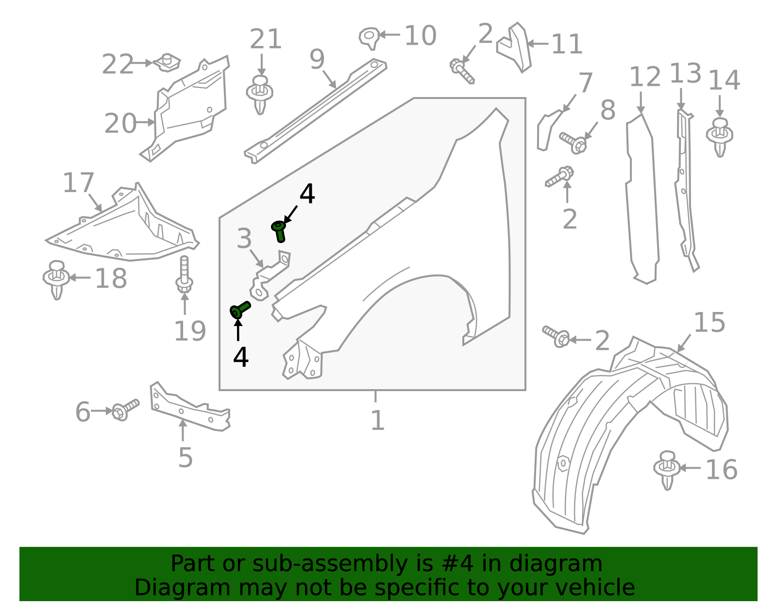 F189-51-833 - Fender Rivet - 2019-2025 Mazda 3 | Mazda Swag