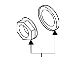 33127607158 - Suspension: Dust Cover Retainer Nut for BMW Image