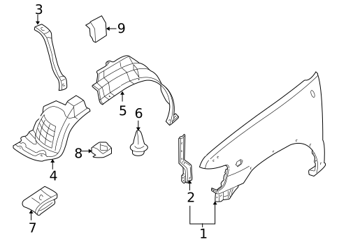 Fender & Components for 1999 INFINITI QX4 #0