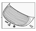 87110G3200 - Body: Back Glass for Hyundai: Elantra GT Image