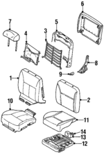 F6DZ5464416CCB - Body: Seat Back Cover for Ford: Taurus Image