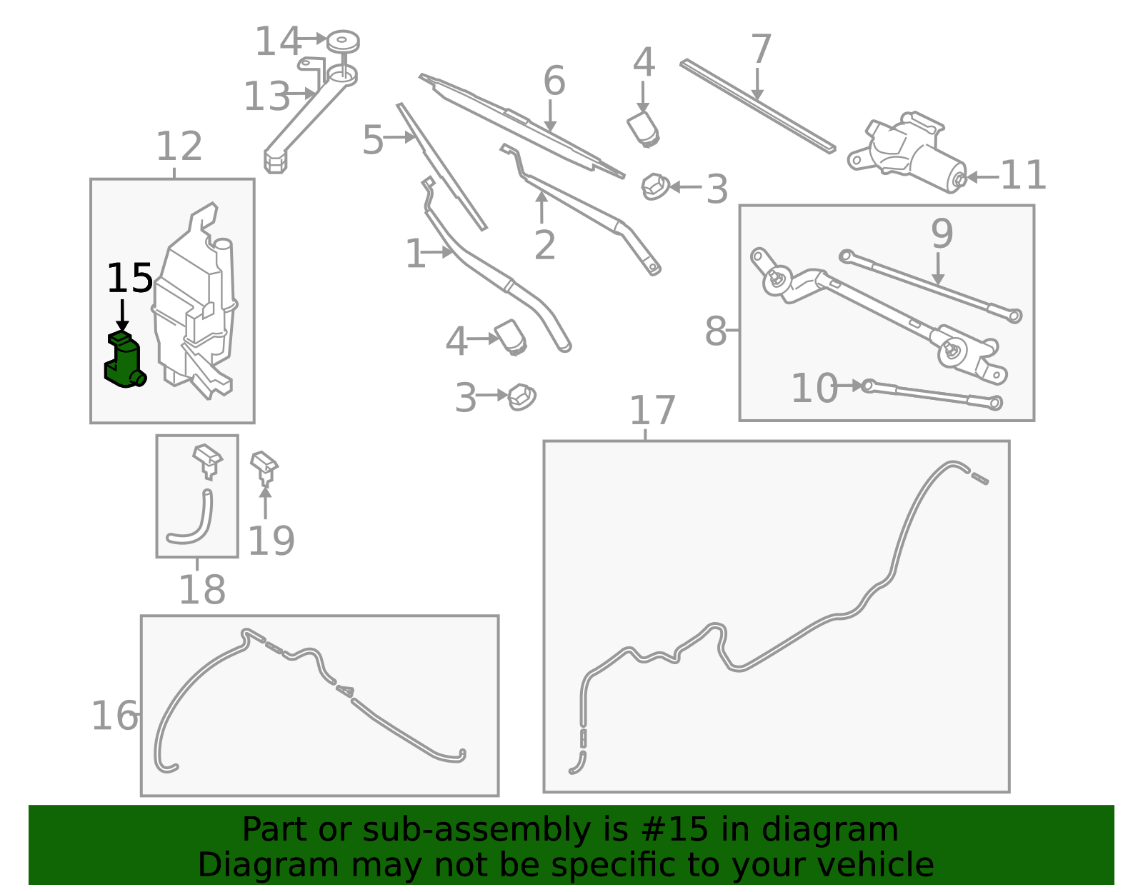 28920-8995A - Washer Pump 2014-2016 Nissan Rogue | Official Nissan ...