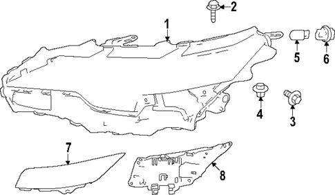 Headlamp Components for 2023 Lexus RX500h #3