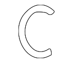 C2D23748 - Suspension: Axle Assembly C-Clip for Jaguar: F-Type, XE, XF, XFR, XFR-S, XJ, XJR, XJR575 Image