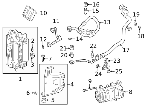 Condenser, Compressor & Lines for 2025 BMW 840i Gran Coupe #0