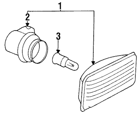 Side Marker Lamps for 1996 Volkswagen Jetta #0