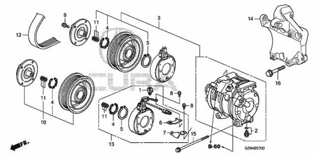 A/C Compressor for 2011 Acura ZDX #0
