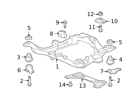 Suspension Mounting for 2008 Acura MDX #0