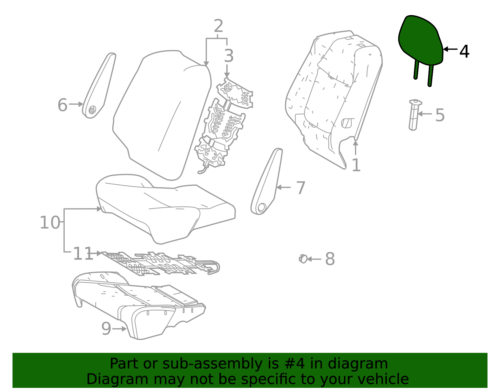 2022-2024 Toyota Sienna Headrest 71940-08280-E2 | Toyota Parts Center