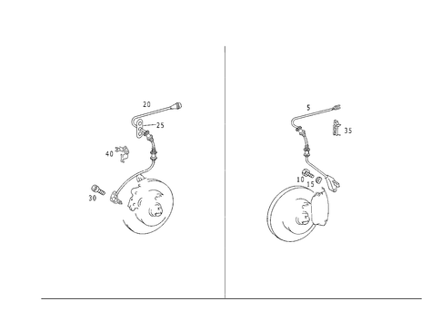 Brake Pad Wear Indicator and Speed Sensor Front Axle for 1993 Mercedes-Benz 500E #0