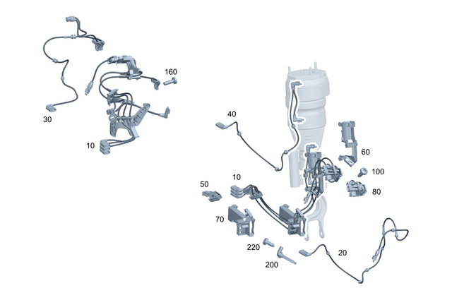 2235409700 - Electrical Equipment and Instruments: Electrical Wiring Harness for Mercedes-Benz: 350SD, S500 Image image