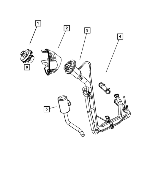 Fuel Tank Filler Tube for 2007 Dodge Nitro #0