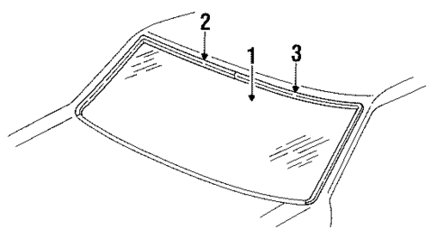 Glass - Windshield for 1986 Mercury Marquis #0