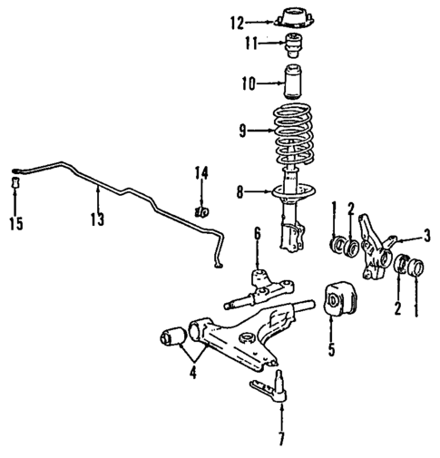 Front Suspension for 1989 Mitsubishi Precis #1