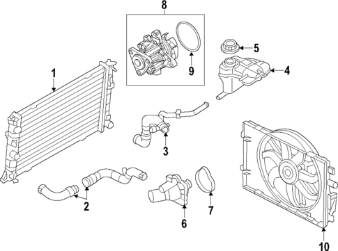 Radiator & Components for 2012 Lincoln MKZ #1