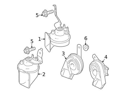 Horn for 2010 Mercedes-Benz CLS63 AMG #3