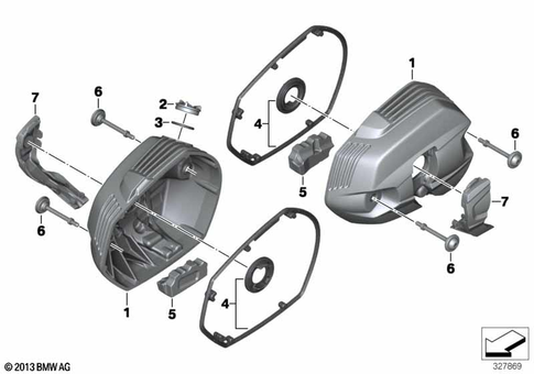 Cylinder Head with Cover for 2012 BMW-Motorrad R 1200 RT #1
