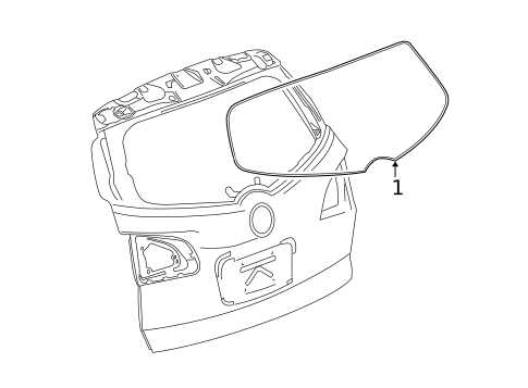 Glass - Lift Gate for 2009 Chevrolet Traverse #0