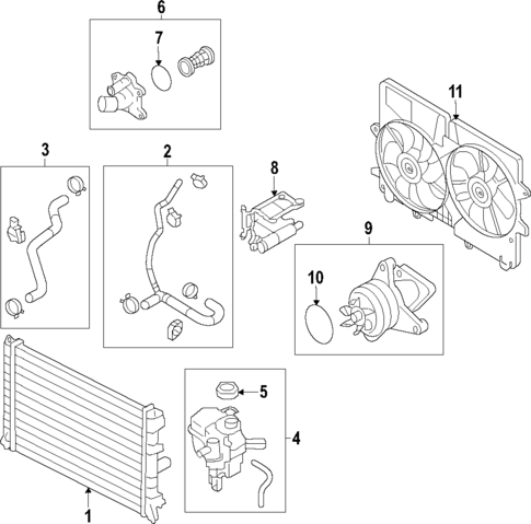 Radiator & Components for 2009 Mazda 6 #1