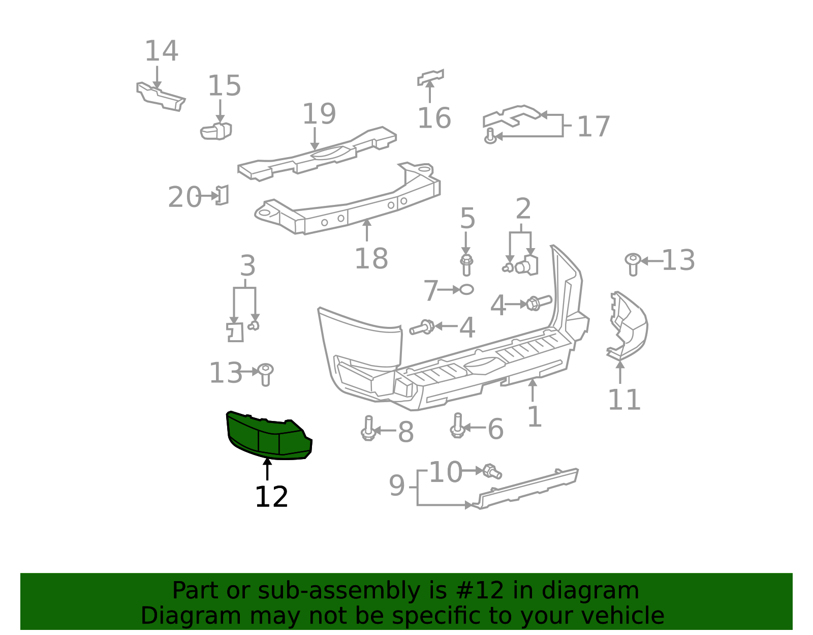 52463-35021 - Bumper Corner Cover - OEM Genuine Toyota Parts
