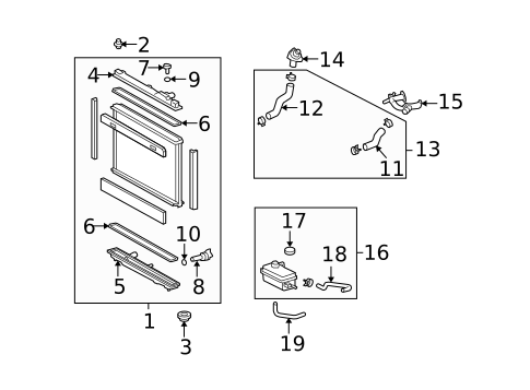 Radiator & Components for 2012 Lexus LS460 #0