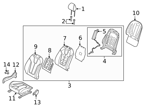 Passenger Seat Components for 2019 Hyundai Veloster #0