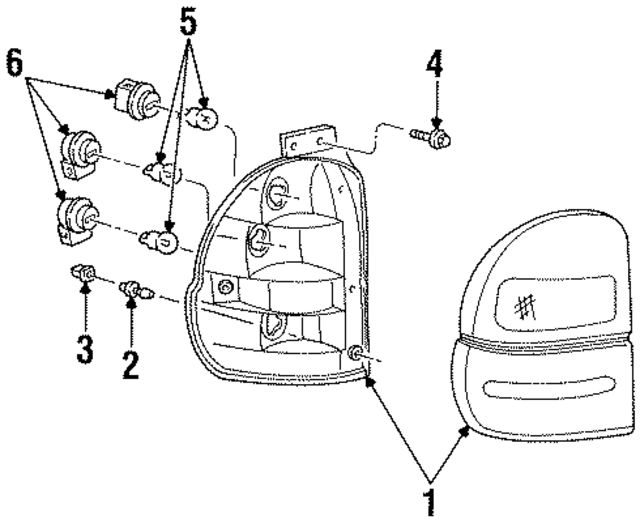 E6FZ13466A - Electrical: Tail Lamp Bulb for Ford Image