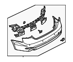 8W6807065BGRU - : Bumper Cover for Audi Image