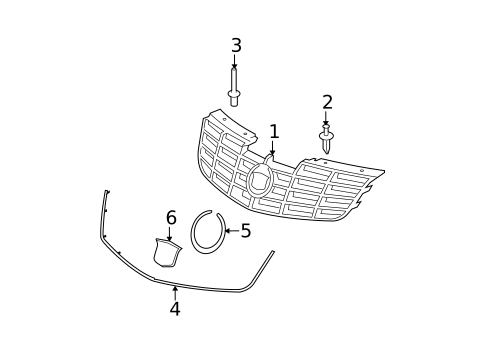 Grille & Components for 2007 Cadillac DTS #0