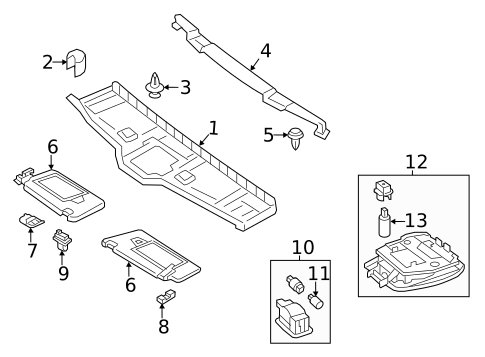 Interior Trim - Roof for 2013 Mercedes-Benz E 350 #5