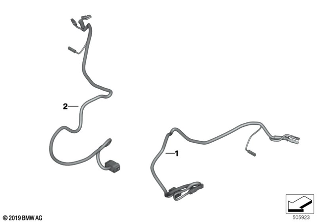 61111542501 - General Electrical System: Wiring Harness, Handlebar, Left for BMW-Motorrad Image