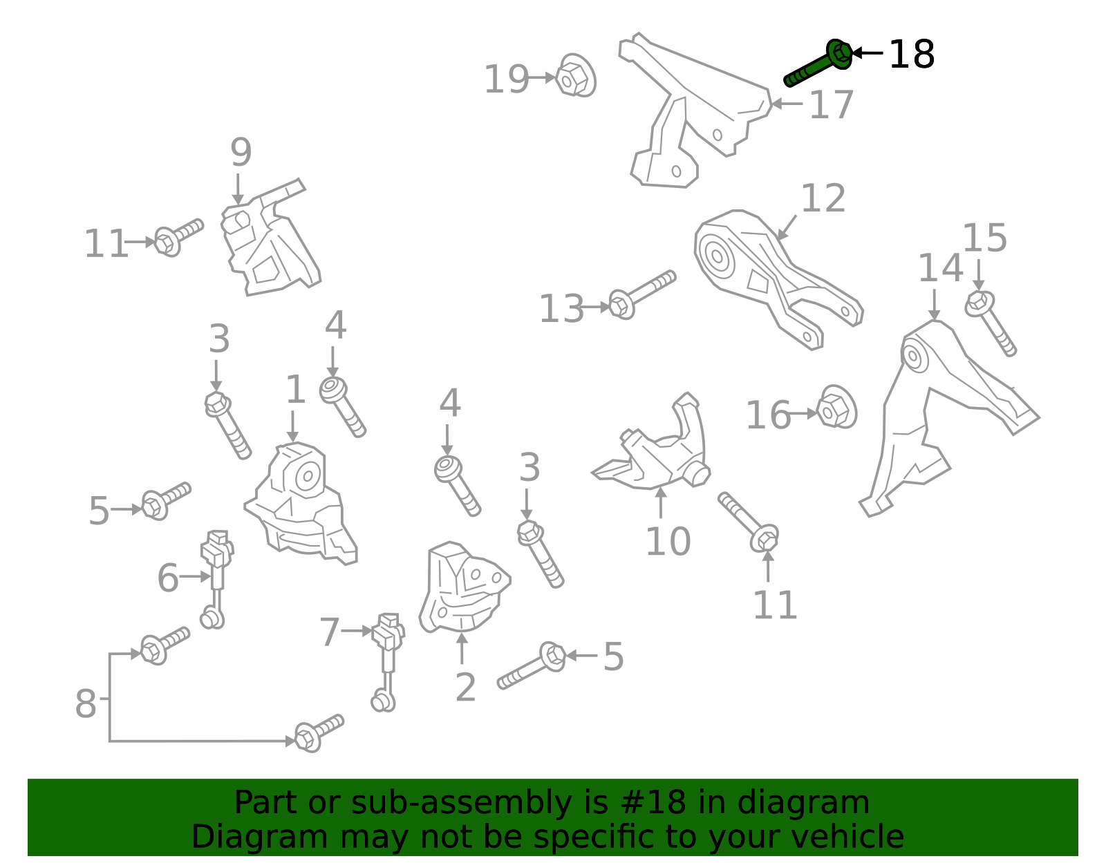 Trans Support Mount Bolt - Porsche (N-019-503-8)