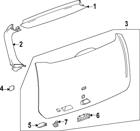 Liftgate for 2024 Chevrolet Traverse #1